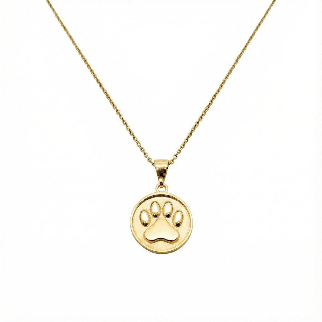 Paw Print Pendant | Pet Memorial Charm, close-up detail