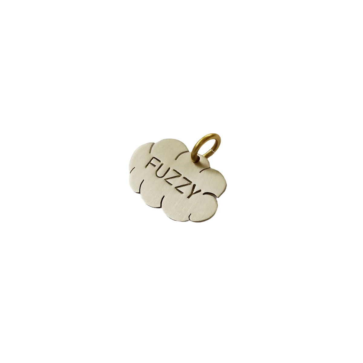 The Dreamer's Cloud Token | Artisan Celestial Pet ID & Custom Silhouette Dog Tag, styled view
