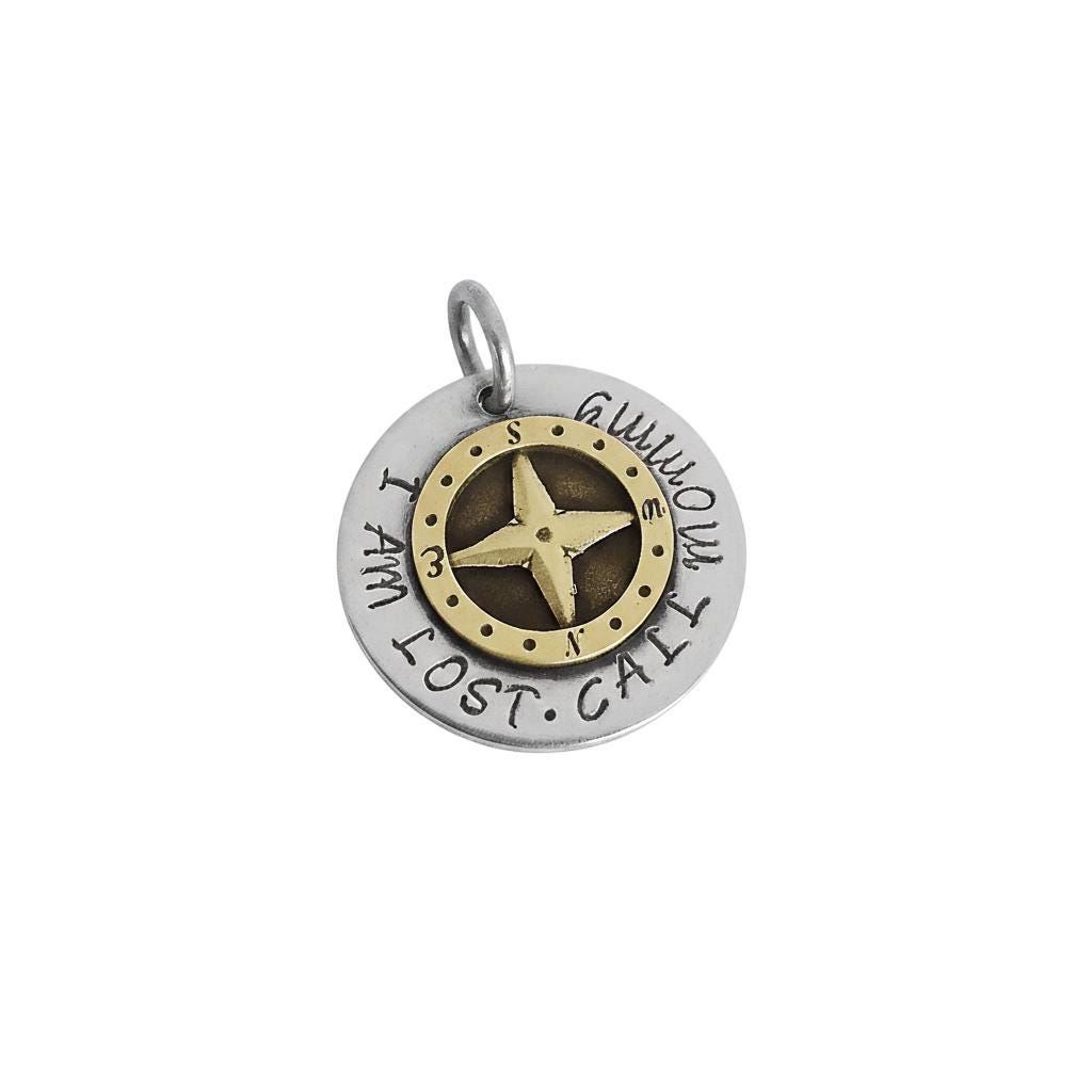 The True North Token | Artisan Compass Pet ID & Custom Dog Tag, styled view
