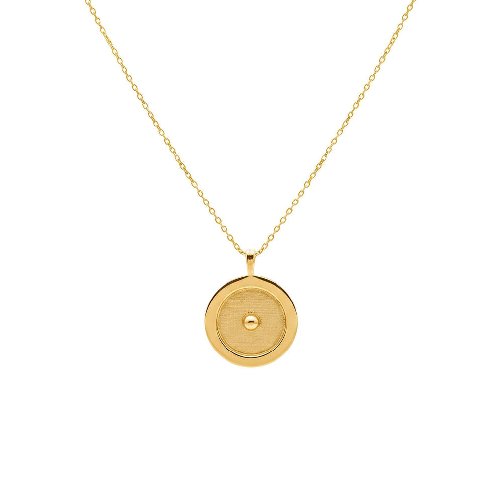Circumpunct Necklace | Sterling Silver Sacred Geometry Pendant | Minimalist Monad Talisman, alternate angle