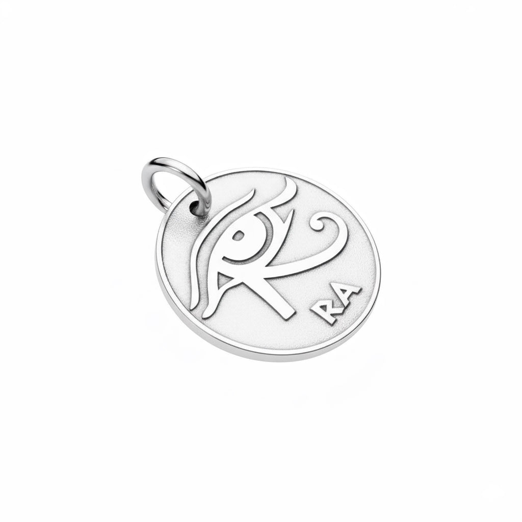 Eye of Horus Dog Tag | Custom Engraved Pet ID Collar Charm, close-up detail