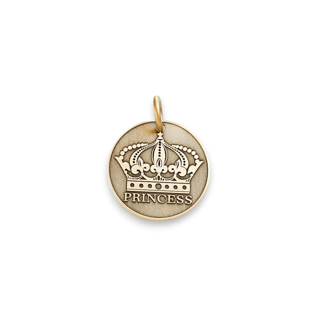 The Royal Heirloom Token | Artisan Crown Pet ID & Custom Engraved Dog Tag, front view