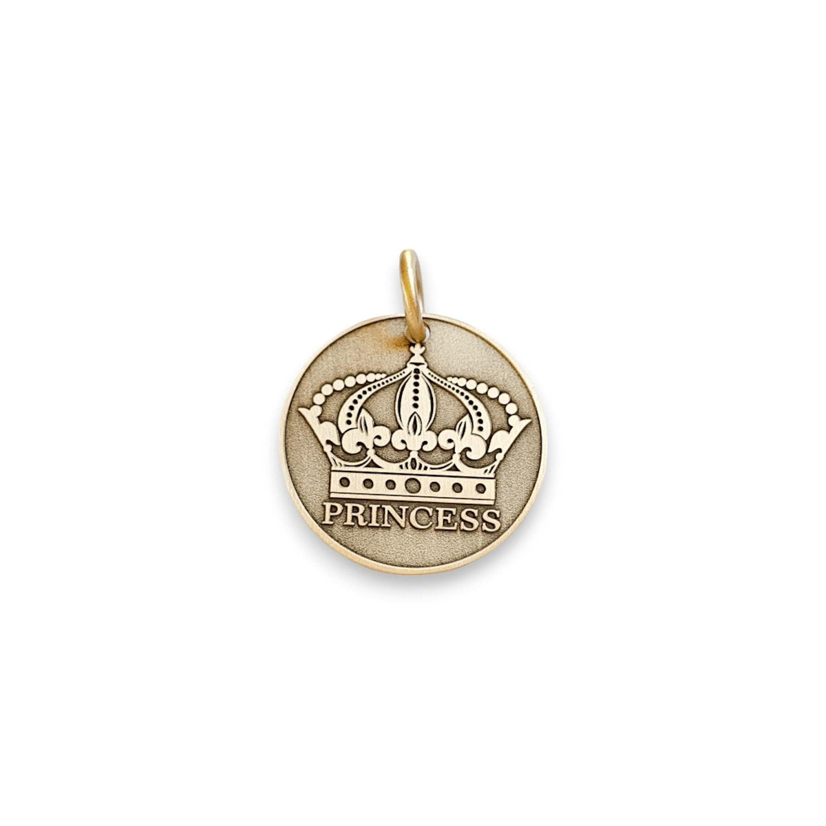 The Royal Heirloom Token | Artisan Crown Pet ID & Custom Engraved Dog Tag, front view