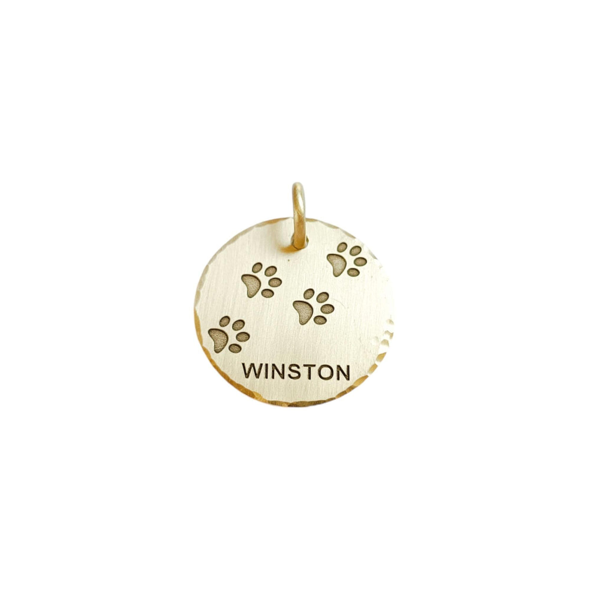 The Trailblazer Token | Artisan Paw Print Pet ID & Custom Engraved Dog Tag, additional detail
