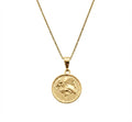 Fairy Medallion Necklace | Whimsical Enchantment Talisman, in Yellow Gold Plated finish