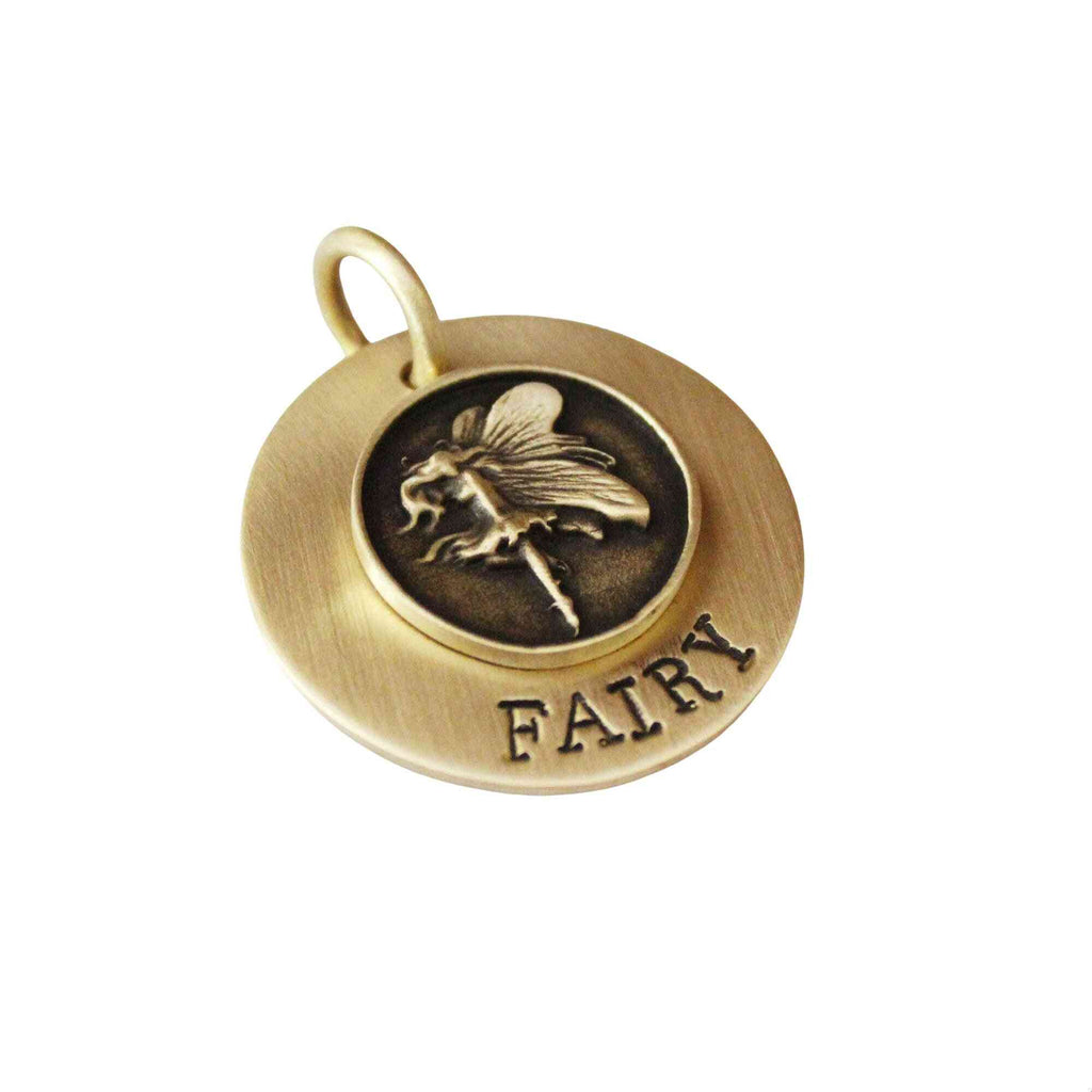 The Enchanted Guardian Token | Artisan Fairy Pet ID & Custom Dog Tag, close-up detail