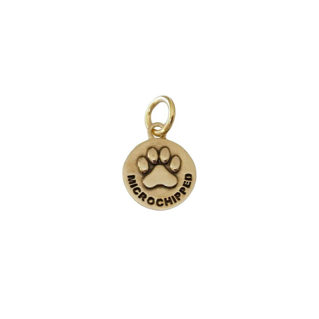 The Microchip Sentinel Token | Artisan Minimalist Safety Charm & Brass Pet Add-On, styled view