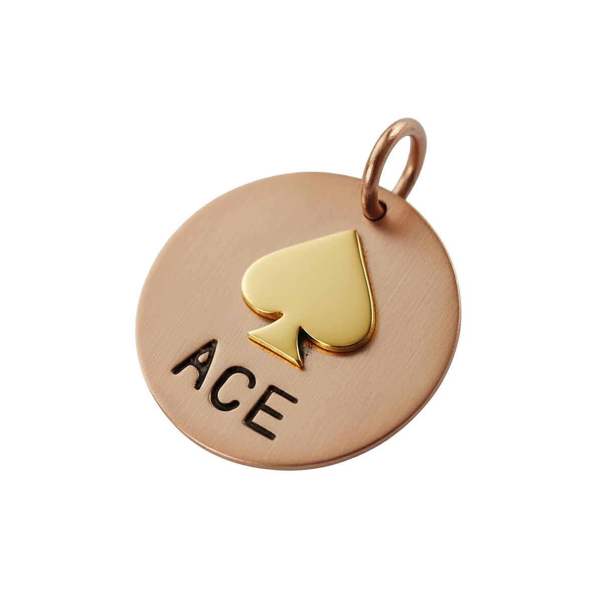 The Winning Hand Token | Artisan Spade Pet ID & Custom Dog Tag, front view