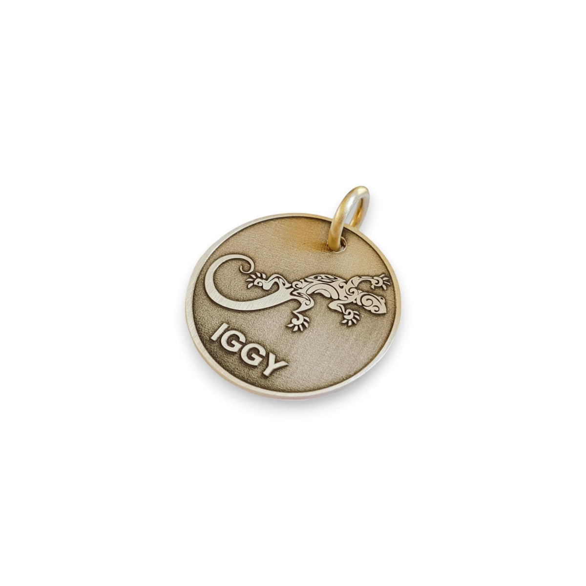 The Resilient Token | Artisan Gecko Pet ID & Custom Engraved Dog Tag, additional detail