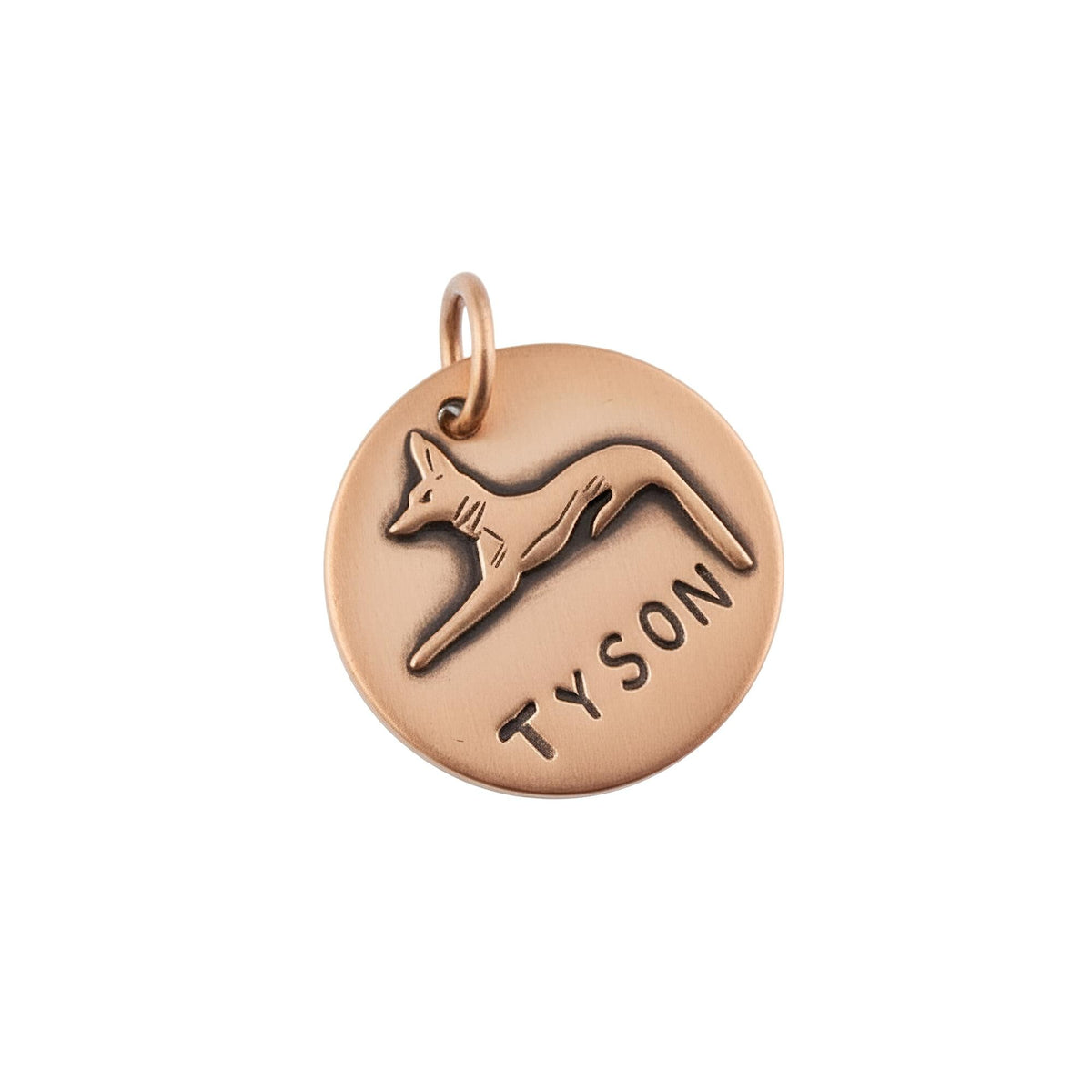 The Guardian of Souls Token | Artisan Anubis Pet ID & Custom Egyptian Dog Tag, in Copper with Copper Top finish