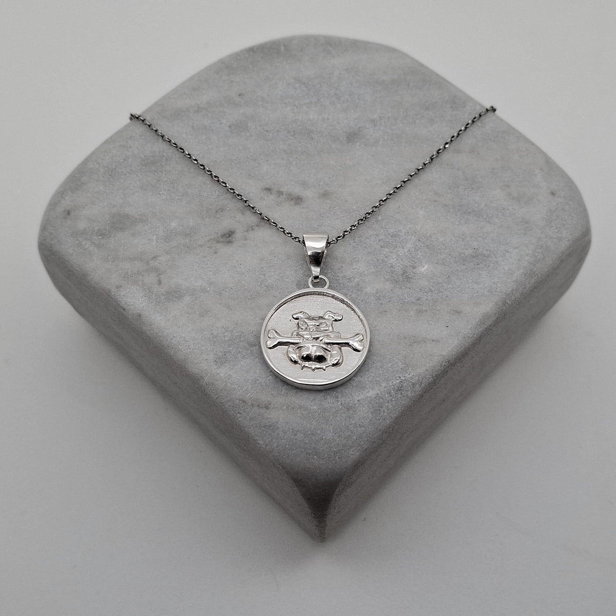 Boxer Dog Charm Necklace | Loyal Guardian Talisman, close-up detail