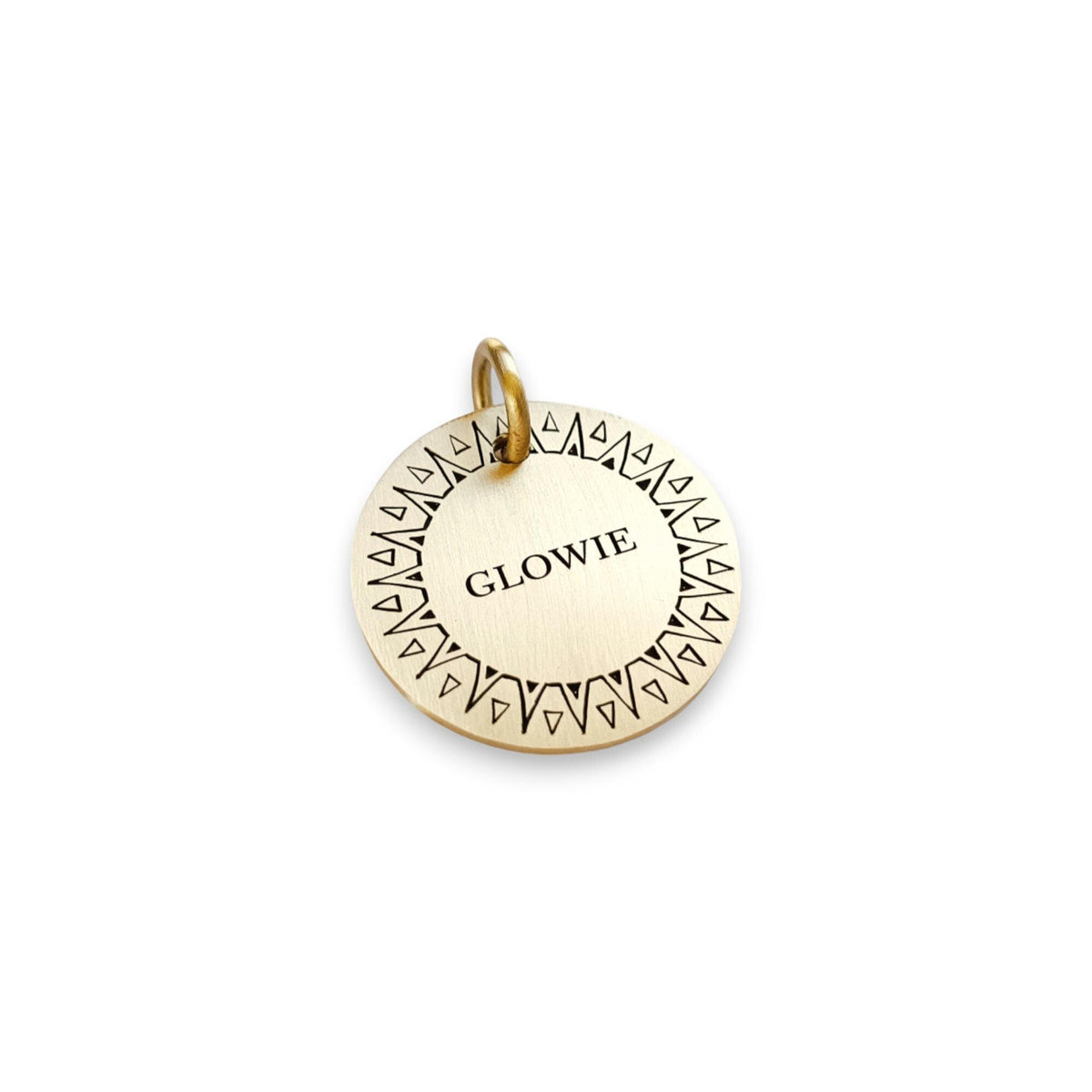 The Radiant Sun Token | Artisan Sun Frame Pet ID & Custom Engraved Dog Tag, additional detail
