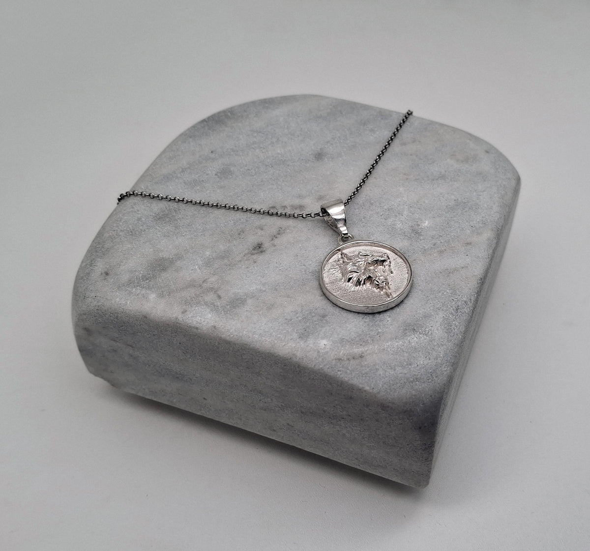 Wolf Medallion Necklace | Wild Spirit Talisman, front view