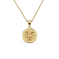 Medusa Medallion | Greek Mythology Protection Talisman, in Yellow Gold Plated finish