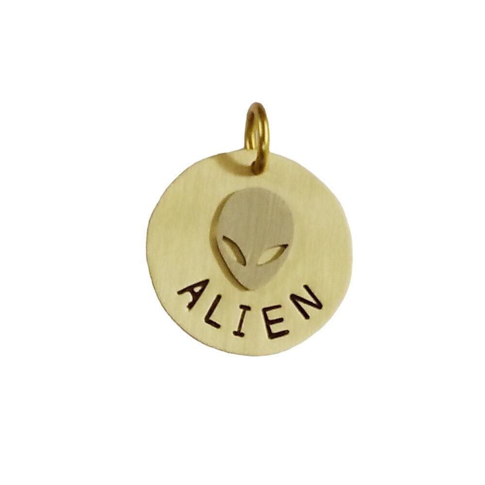 The Cosmic Voyager Token | Artisan Alien Pet ID & Custom Tag, front view