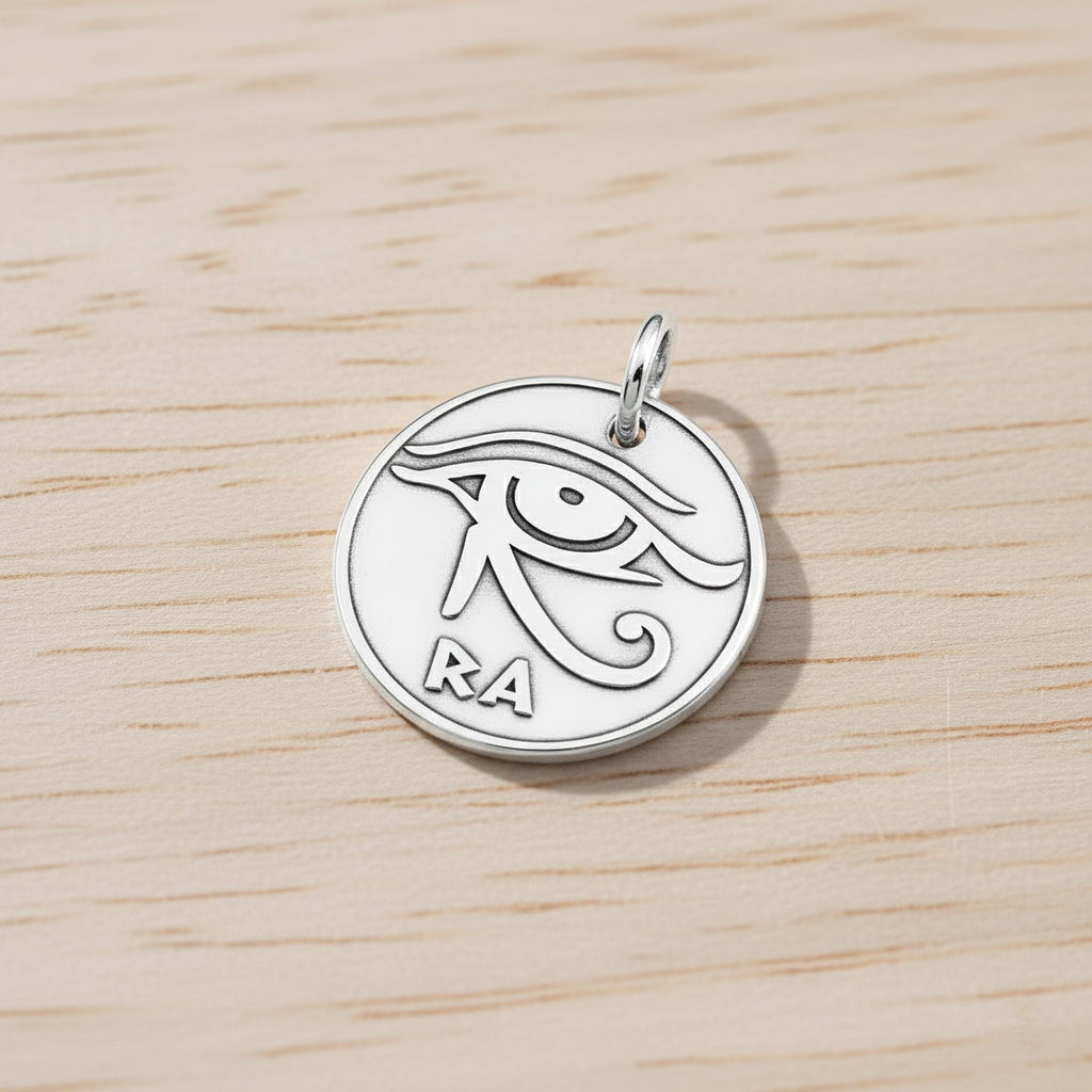 Eye of Horus Dog Tag | Custom Engraved Pet ID Collar Charm, additional detail