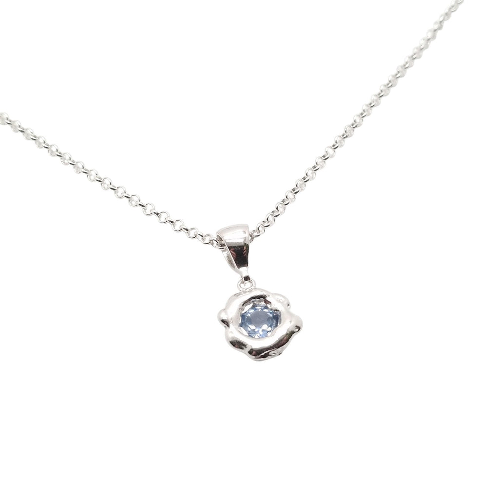 Celestial Pendant | Light Blue CZ Talisman