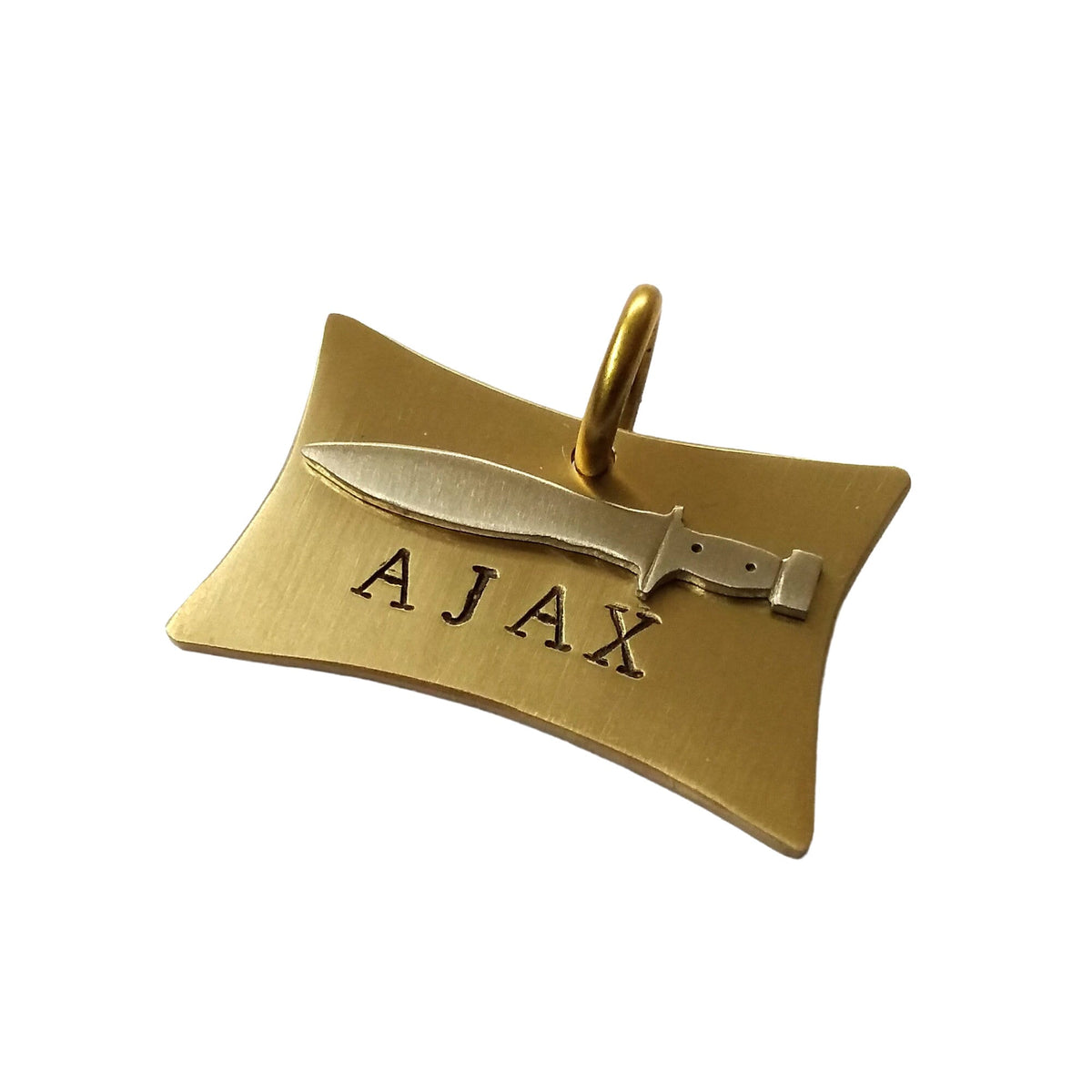 The Noble Blade Token | Artisan Sword Pet ID & Custom Warrior Dog Tag, alternate angle