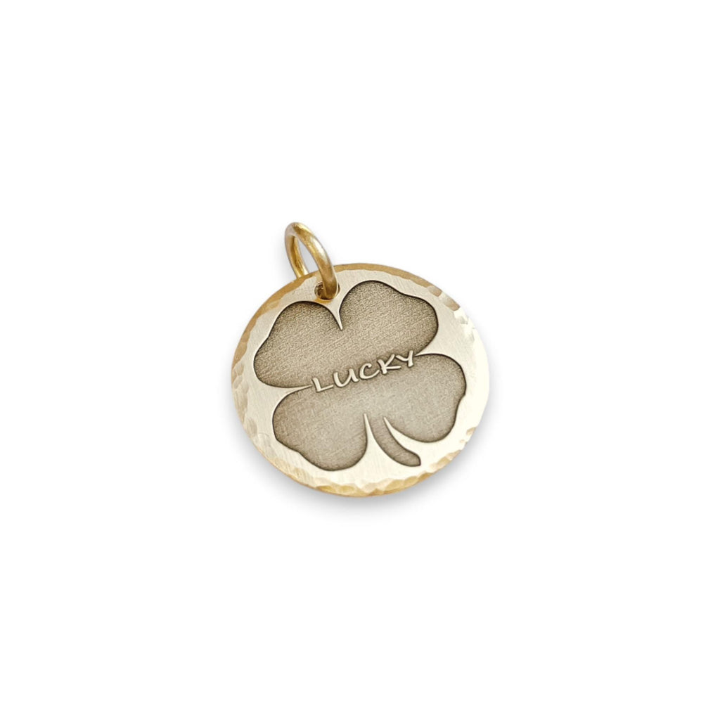 The Lucky Clover Token | Artisan Shamrock Pet ID & Custom Engraved Dog Tag, alternate angle