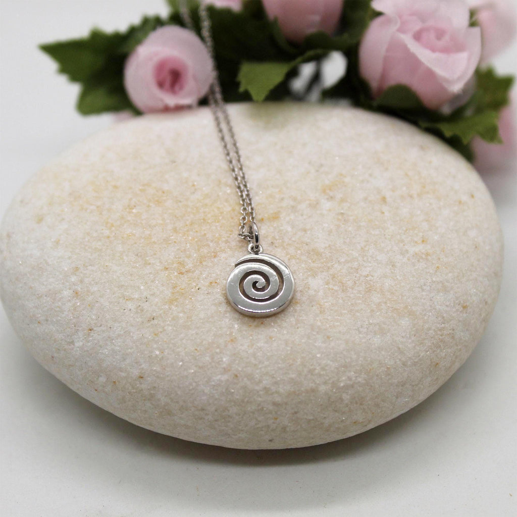 Spiral Necklace | Growth & Evolution Talisman, close-up detail