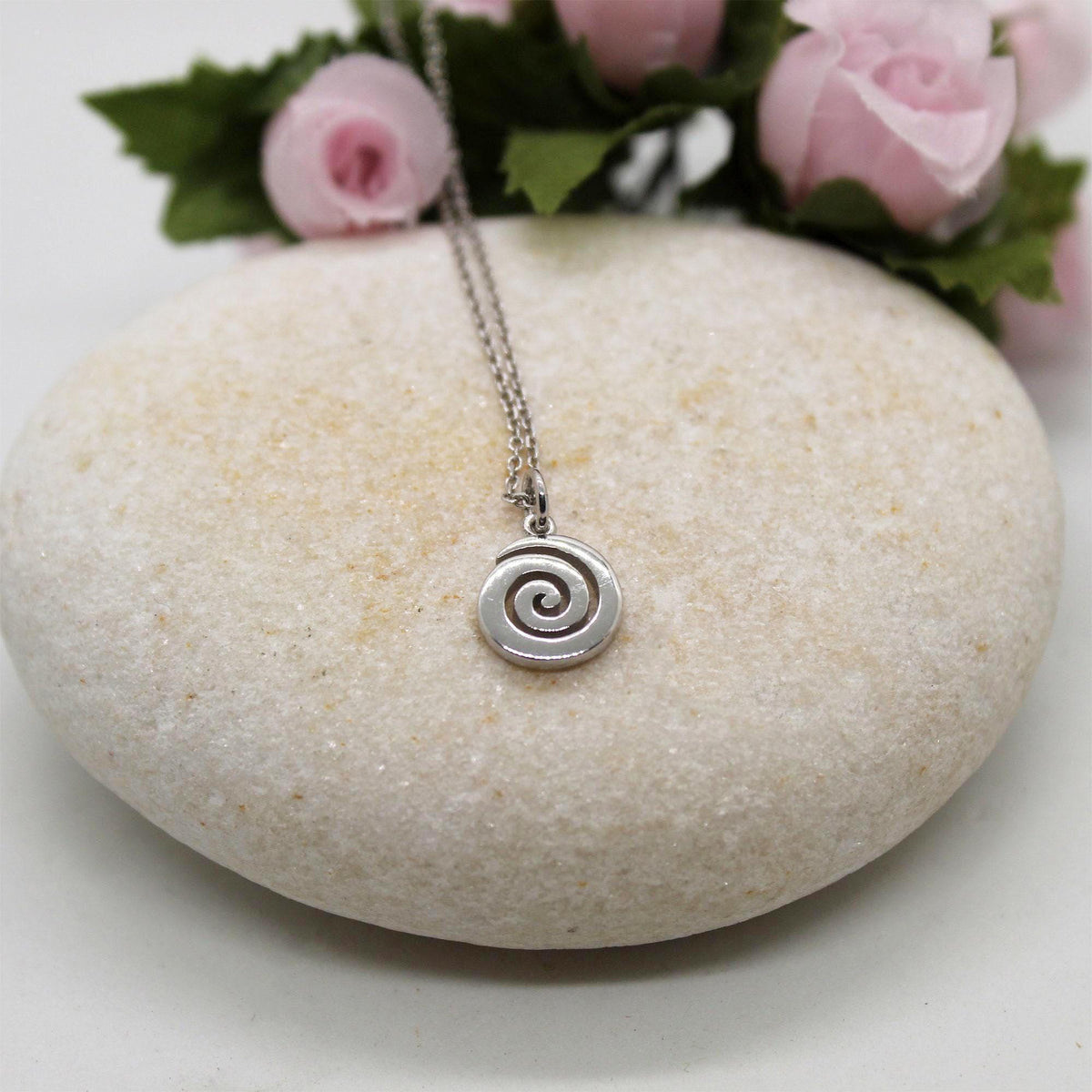 Spiral Necklace | Growth & Evolution Talisman, close-up detail