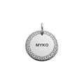 Boho Stars Dog Tag | Custom Engraved Pet ID Collar Charm, front view