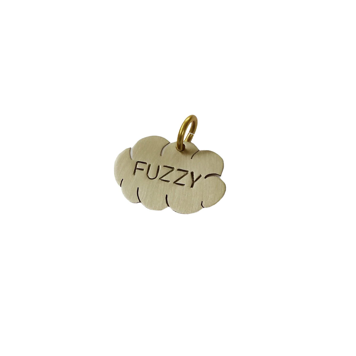 The Dreamer's Cloud Token | Artisan Celestial Pet ID & Custom Silhouette Dog Tag, close-up detail