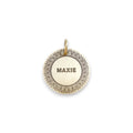 The Daisy Mandala Token | Artisan Boho Pet ID & Custom Engraved Dog Tag, front view