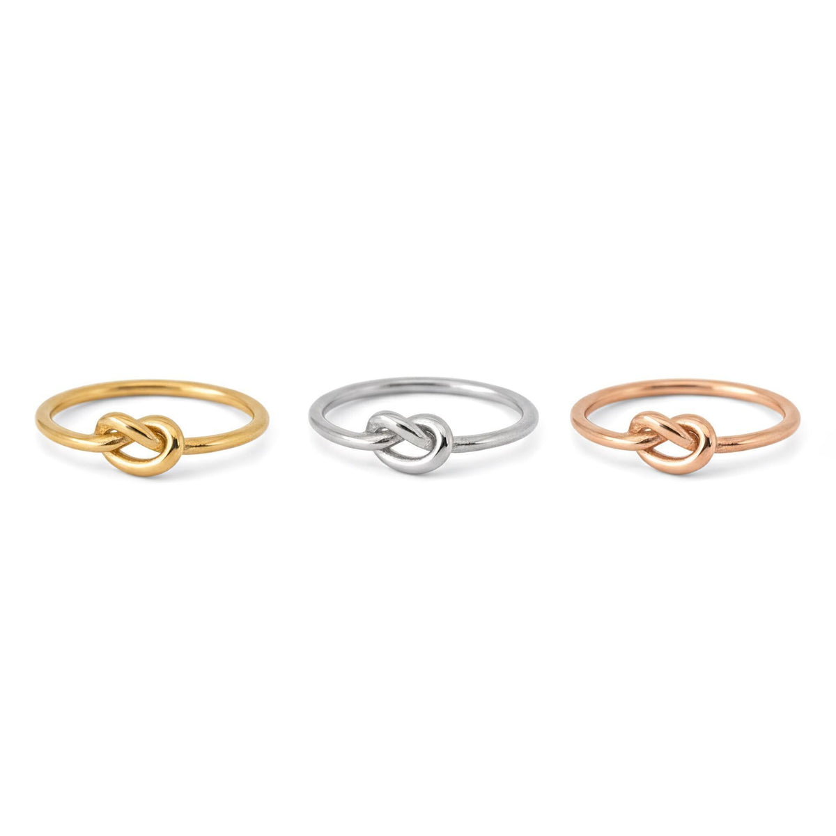 Love Knot Ring | Stacking Band, styled view