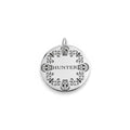 Sugar Skull Dog Tag | Custom Engraved Pet ID Collar Charm, front view