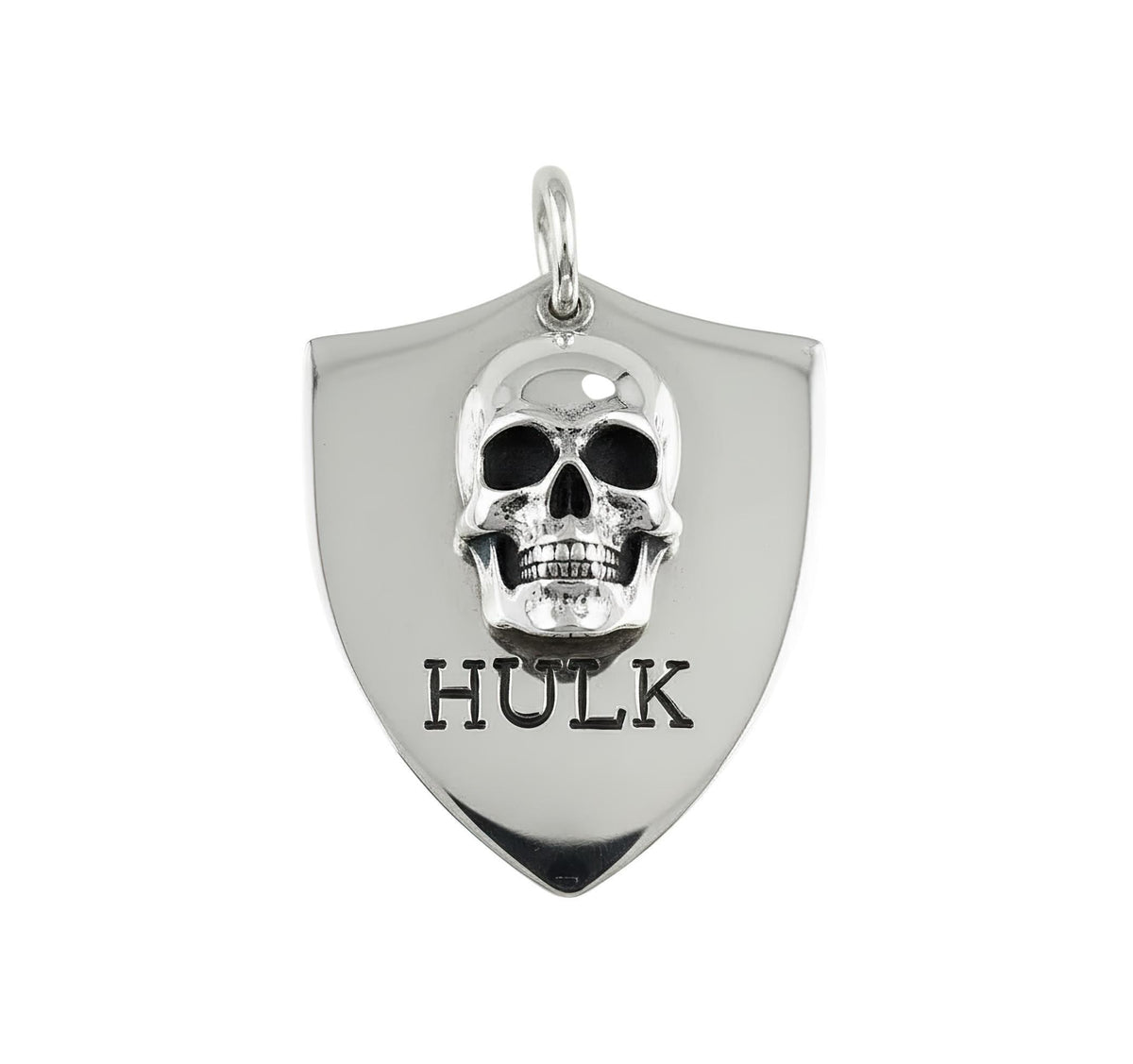 Skull Dog Tag ID Medallion | Rebel Companion Pet Charm, alternate angle
