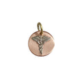 The Healer's Emblem Token | Artisan Caduceus Pet ID & Custom Dog Tag, front view