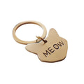 The Feline Silhouette Token | Artisan Cat Head Pet ID & Custom Silhouette Tag, front view