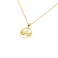 Unity Handshake Necklace | Brotherhood & Loyalty Talisman, in Yellow Gold Plated finish
