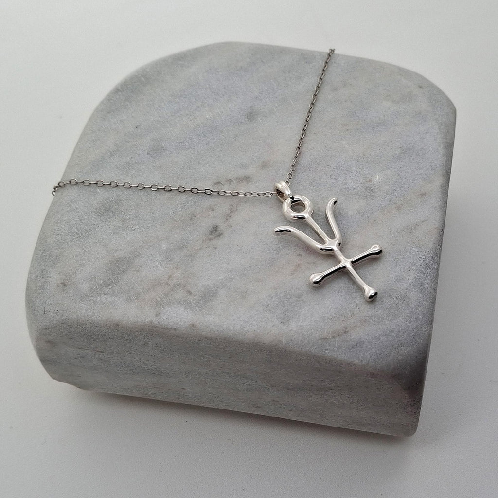Antimony Alchemy Pendant | Wolf of Metals Talisman, front view