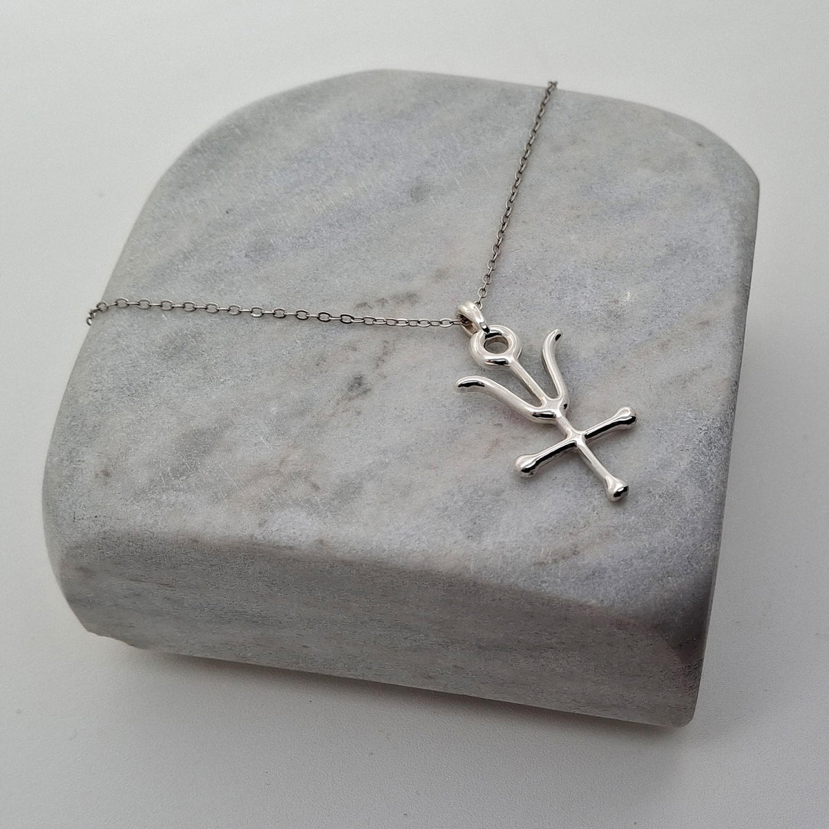 Antimony Alchemy Pendant | Wolf of Metals Talisman, front view