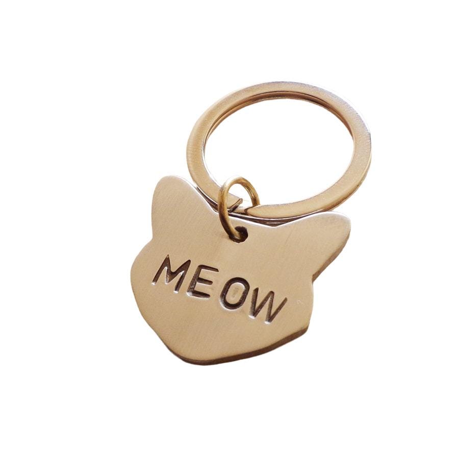 The Feline Silhouette Token | Artisan Cat Head Pet ID & Custom Silhouette Tag, alternate angle