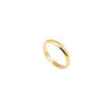 Classic Solid Gold Ring - 14K Unisex Wedding Band, 3mm, front view