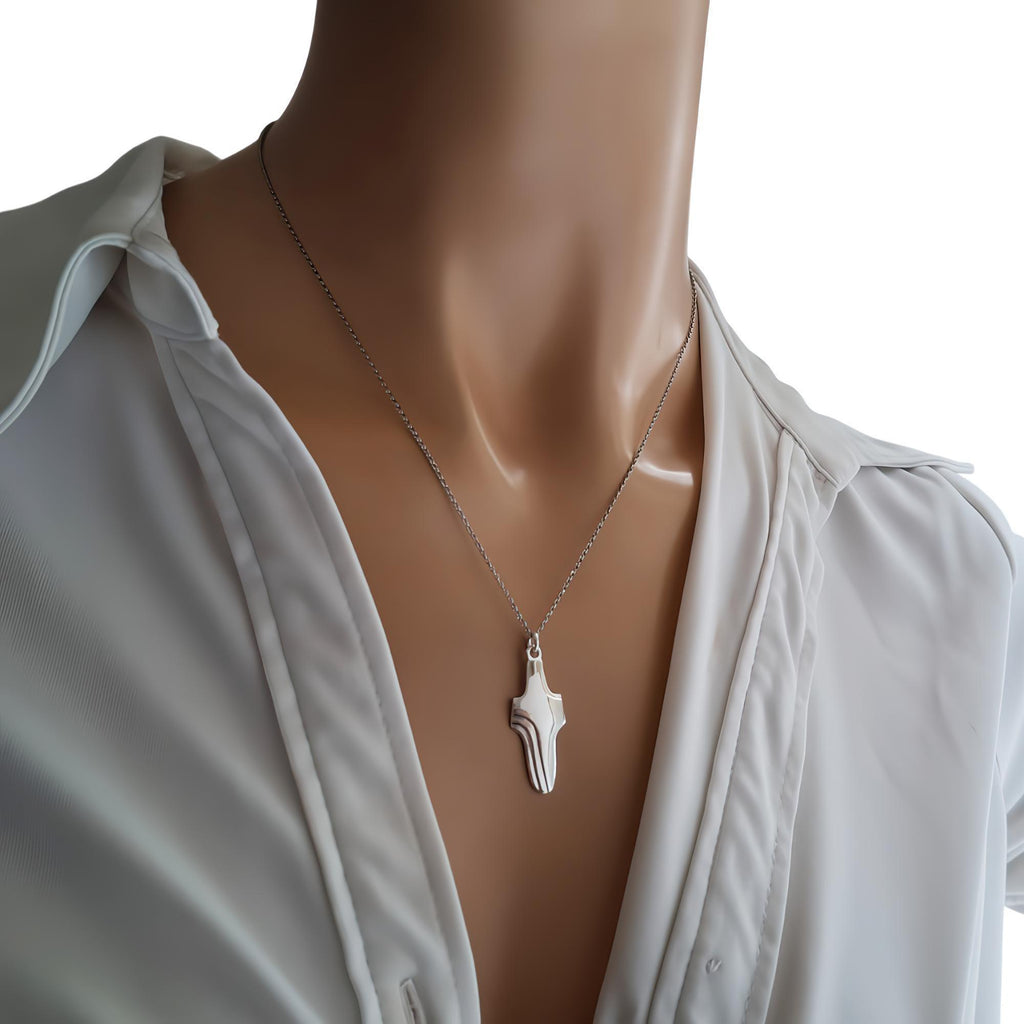 Abstract Cross Pendant | Contemporary Faith Talisman