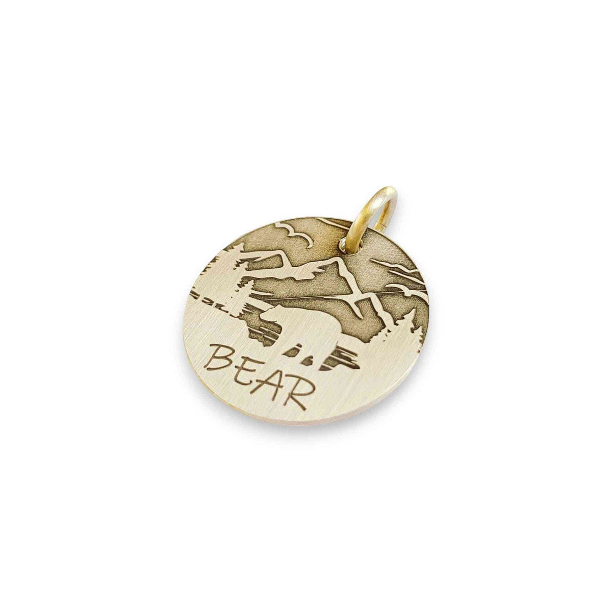 The Alpine Bear Token | Artisan Forest Pet ID & Custom Engraved Dog Tag, styled view