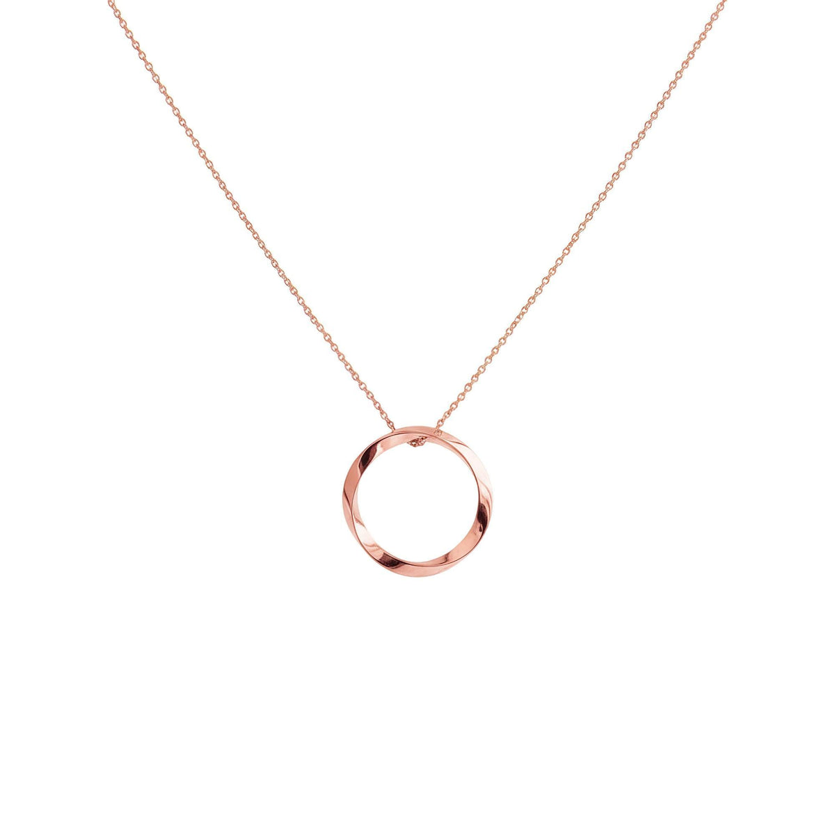 Mobius Necklace | Eternity Infinity Circle, in Rose Gold Plated finish