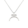 Amalgam Symbol Necklace | Gold Plated Fusion Pendant | Alchemical Unity Charm, front view