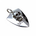 Skull Dog Tag ID Medallion | Rebel Companion Pet Charm, front view