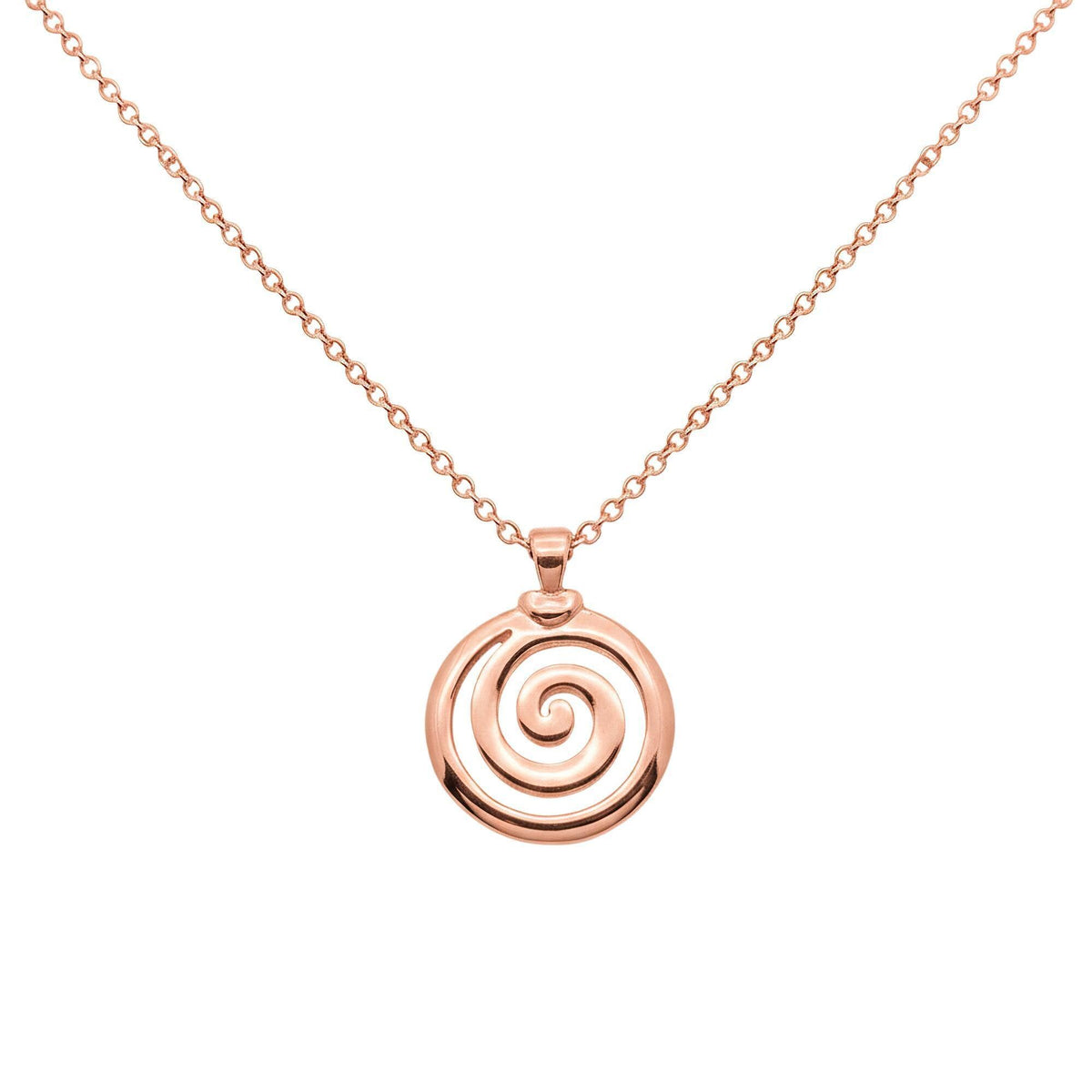 Spiral of Life Necklace | Celtic Growth Symbol Pendant | Gold Plated Transformation Talisman, alternate angle