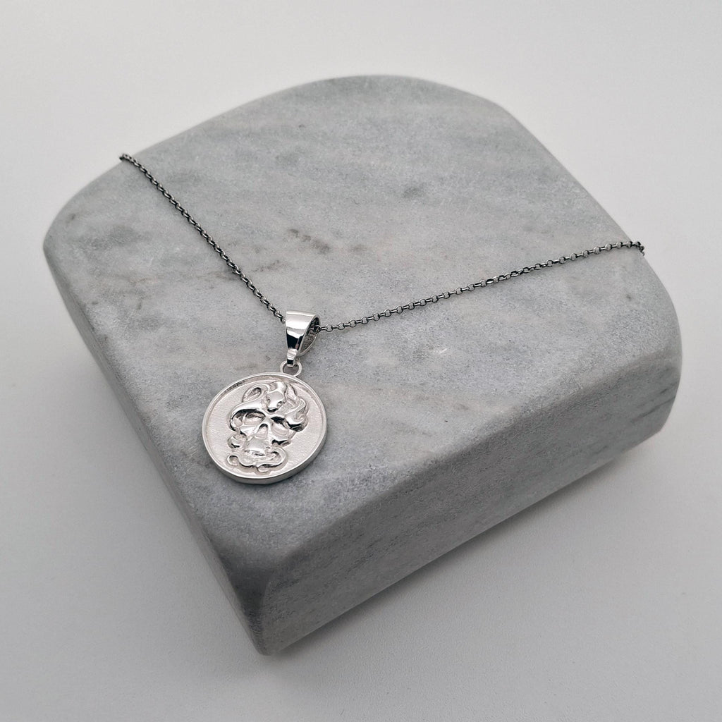 Memento Mori Necklace | Skull & Snake Talisman
