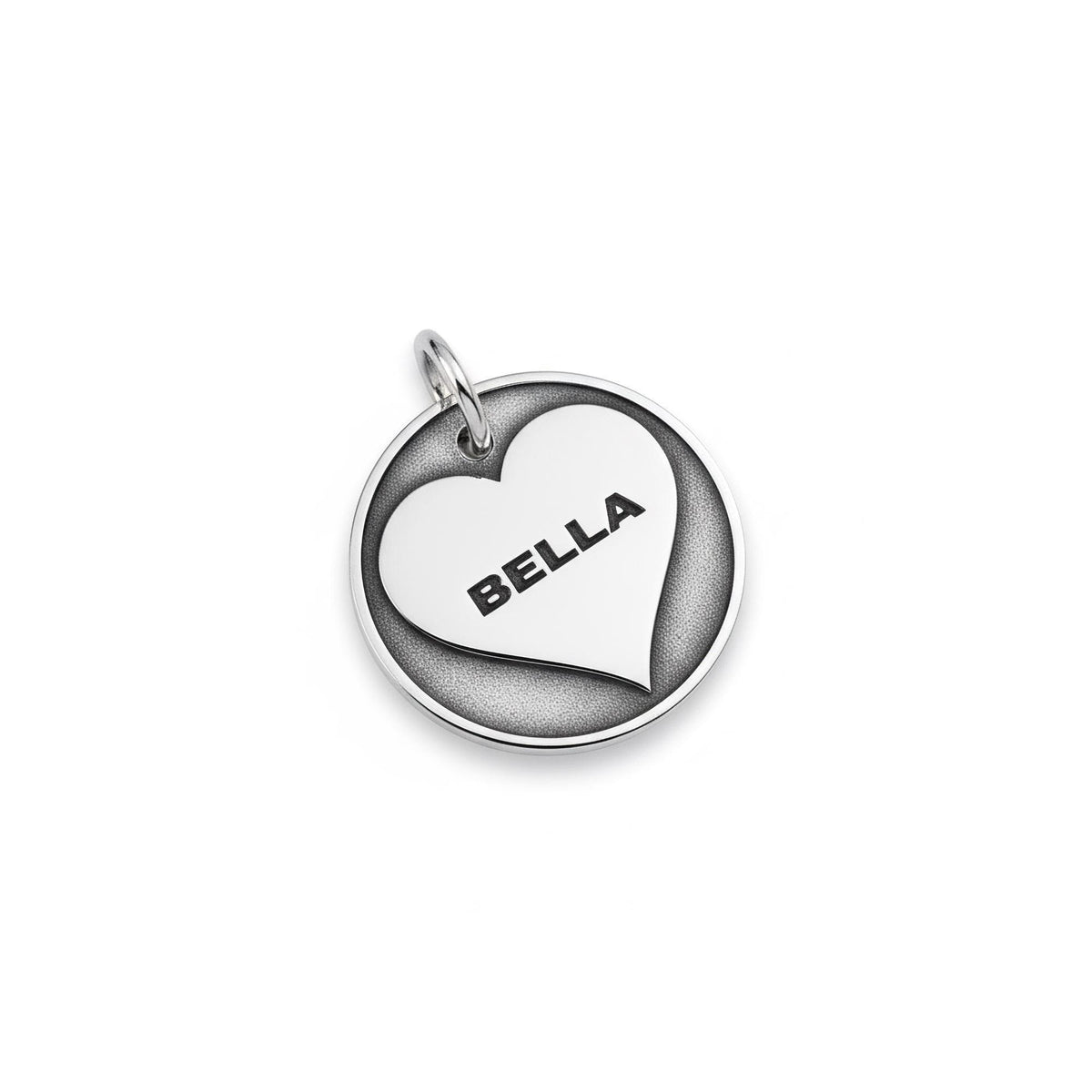 Heart Dog Tag ID Medallion | Devoted Companion Pet Charm, alternate angle