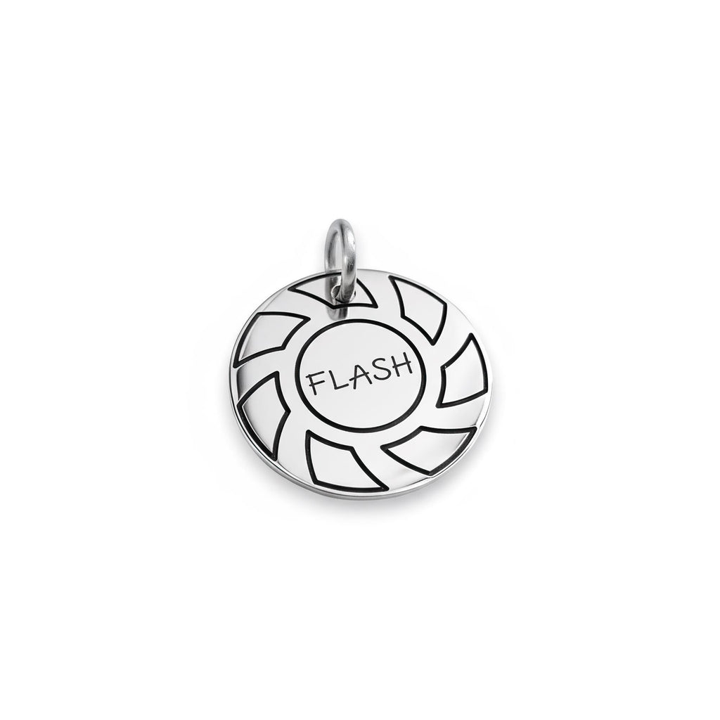 Motion Dog Tag | Custom Engraved Pet ID Collar Charm, alternate angle