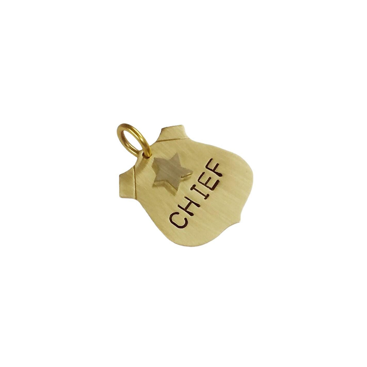 The Deputy's Crest Token | Artisan Police Badge Pet ID & Custom Dog Tag, close-up detail
