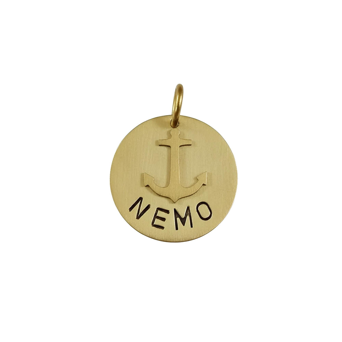 The Steadfast Anchor Token | Artisan Nautical Pet ID & Custom Tag, front view