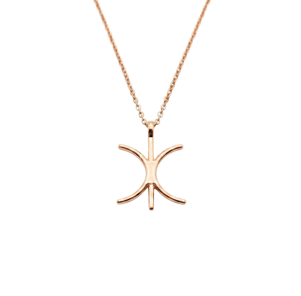 Eris Symbol Necklace | Goddess of Discord Talisman, in Rose Gold Plated finish